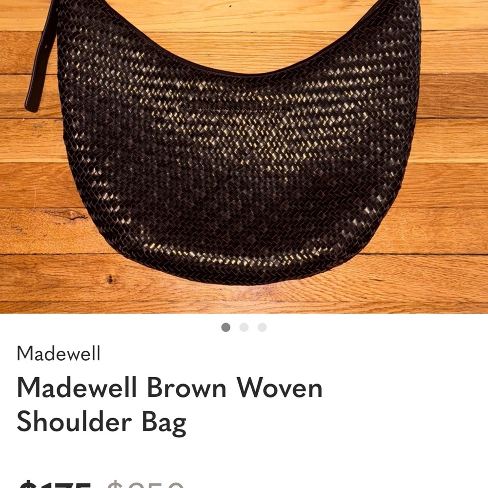 Madewell Brown Woven Shoulder Bag